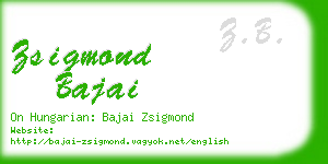 zsigmond bajai business card